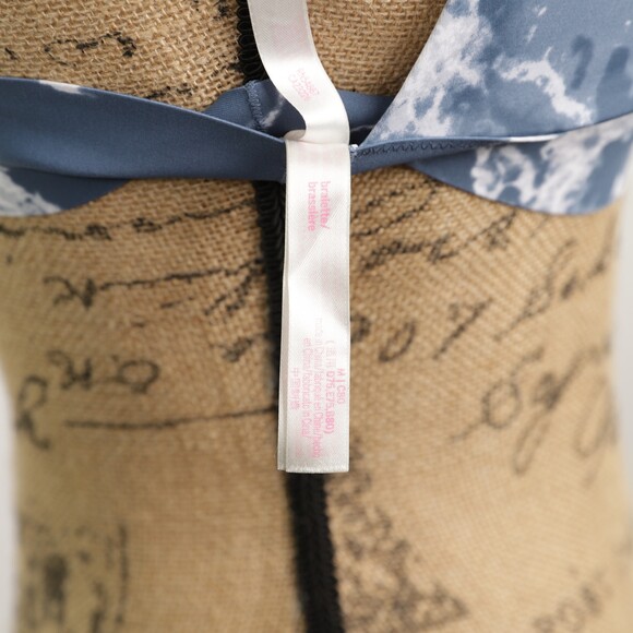 PINK Victoria's Secret Blue Tie Dye Criss Cross Bralette Bra Medium - Picture 8 of 8